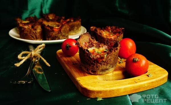 Рецепт: Ржаные мини-киши с рыбой - для завтрака, перекуса и праздника