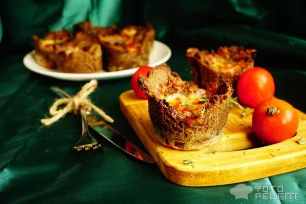 Рецепт: Ржаные мини-киши с рыбой - для завтрака, перекуса и праздника